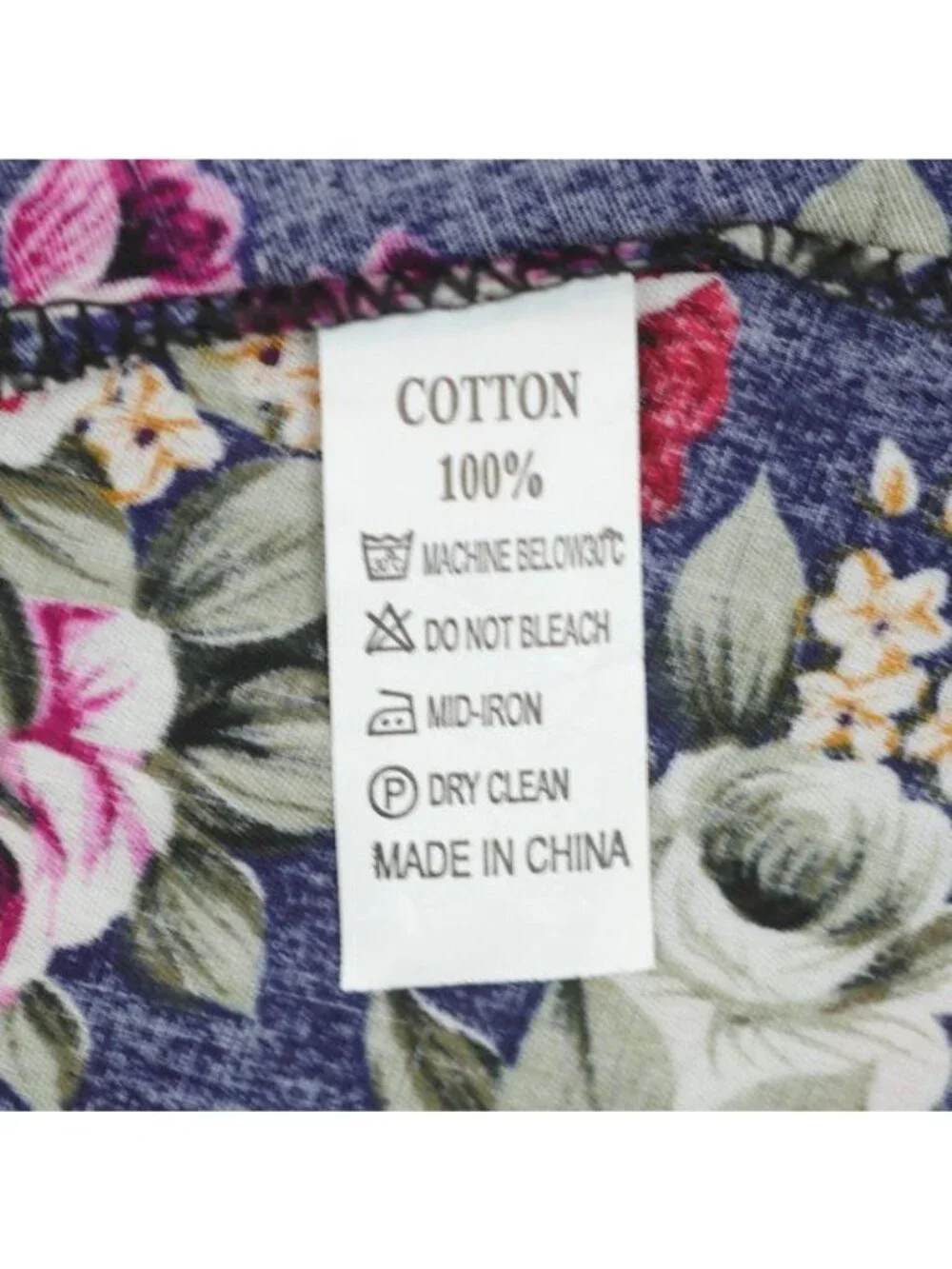 Girls Unbranded Size 6/7 Blue Floral Woven Cotton Lightweight Casual Dress